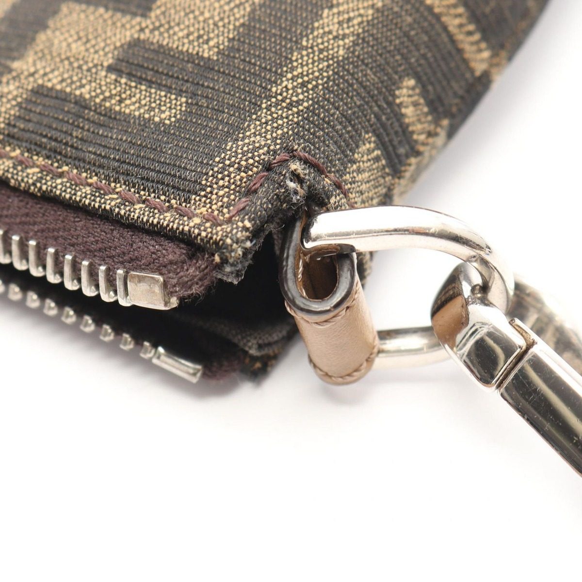 Fendi Shoulder Bag Zucca Brown Canvas Leather — view 7