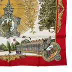 Hermes Scarf Silk Carre 90 Sanssoucy Palace Red — view 5