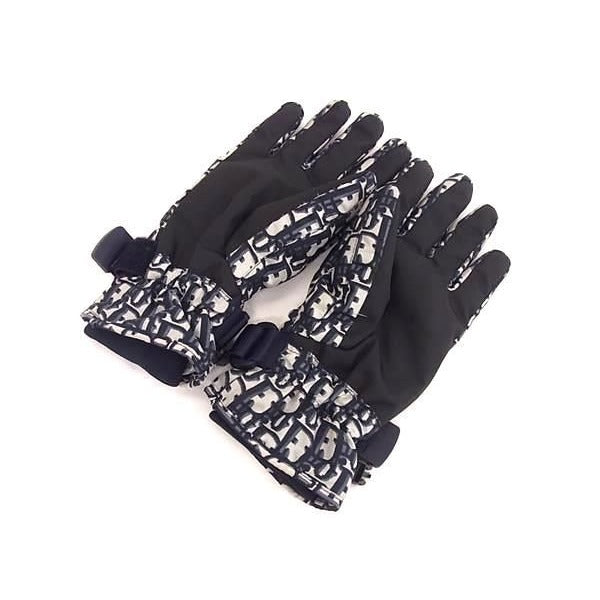 Christian Dior Trotter 100% Polyester Gloves Size S Navy Av8785 — view 2