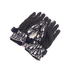 Christian Dior Trotter 100% Polyester Gloves Size S Navy Av8785 — view 2