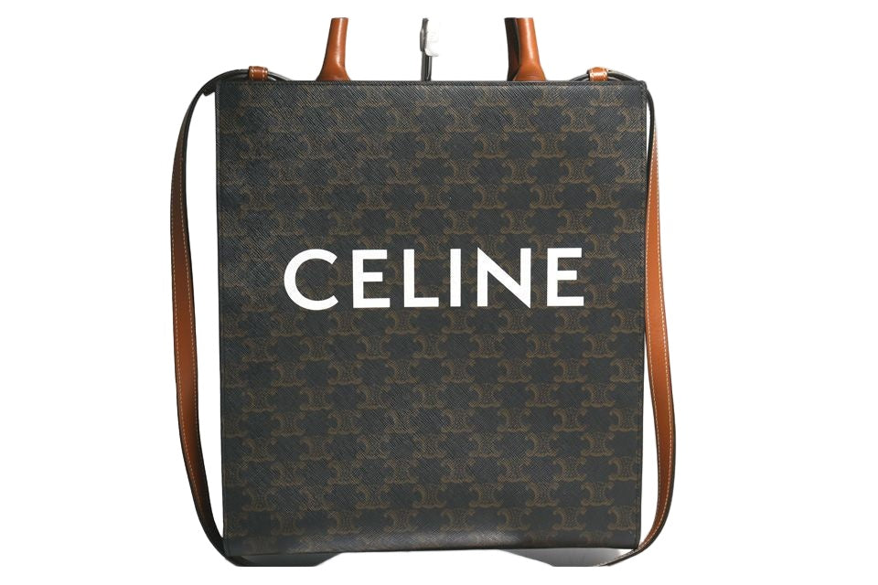 Celine Triomphe Vertical Cover Leather Tote