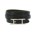 Hermes Hapi 3 Bracelet Swift Black Silver