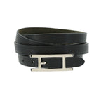 Hermes Hapi 3 Bracelet Swift Black Silver