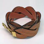 Loewe Shoulder Wavy Stitch Brown Gdhardware Bag Strap Single Item — view 2