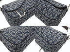 Dior Trotter Line Saddle Bag Navy Silver — view 6