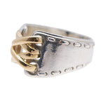 Hermes Mexico Double Silver Yellow Gold Ring 51 — view 3