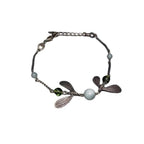 Christian Dior Bracelet Bronze And Green Metal Mistletoe