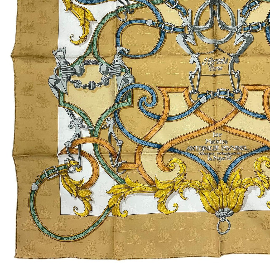 Hermes Scarf Carre 90 100% Silk L'instrvction DV Roy Imperial Science Horse — view 6