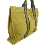 Hermes Tote Fourre Tout MM Canvas Khaki Silver — view 2