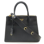 Prada Paradigm 2-Way Shoulder Bag Saffiano Leather Nero Black Gold