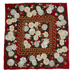 Chanel Scarf Silk Camellia Logo Red — view 2