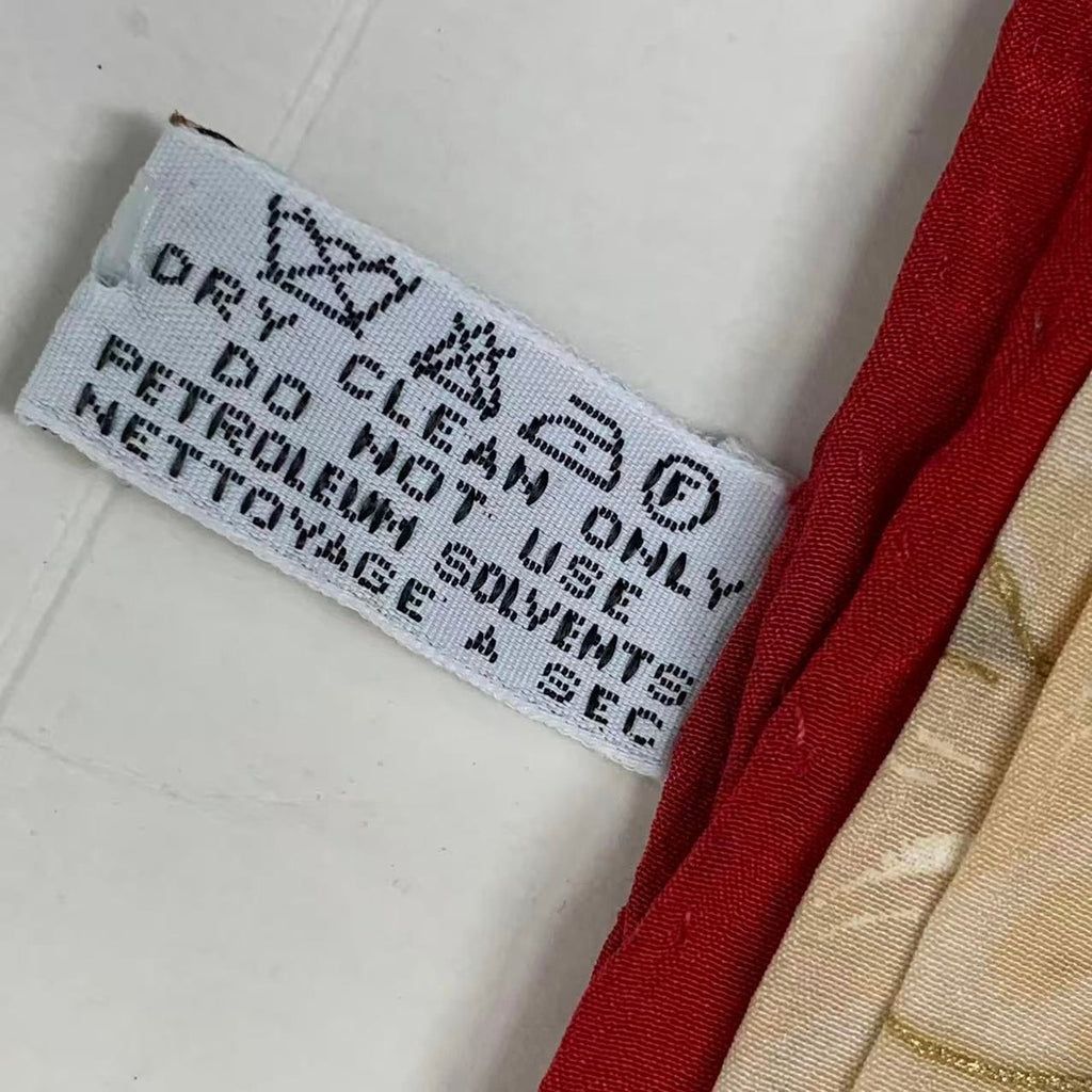 Chanel Scarf Silk Camellia Logo Red — view 8