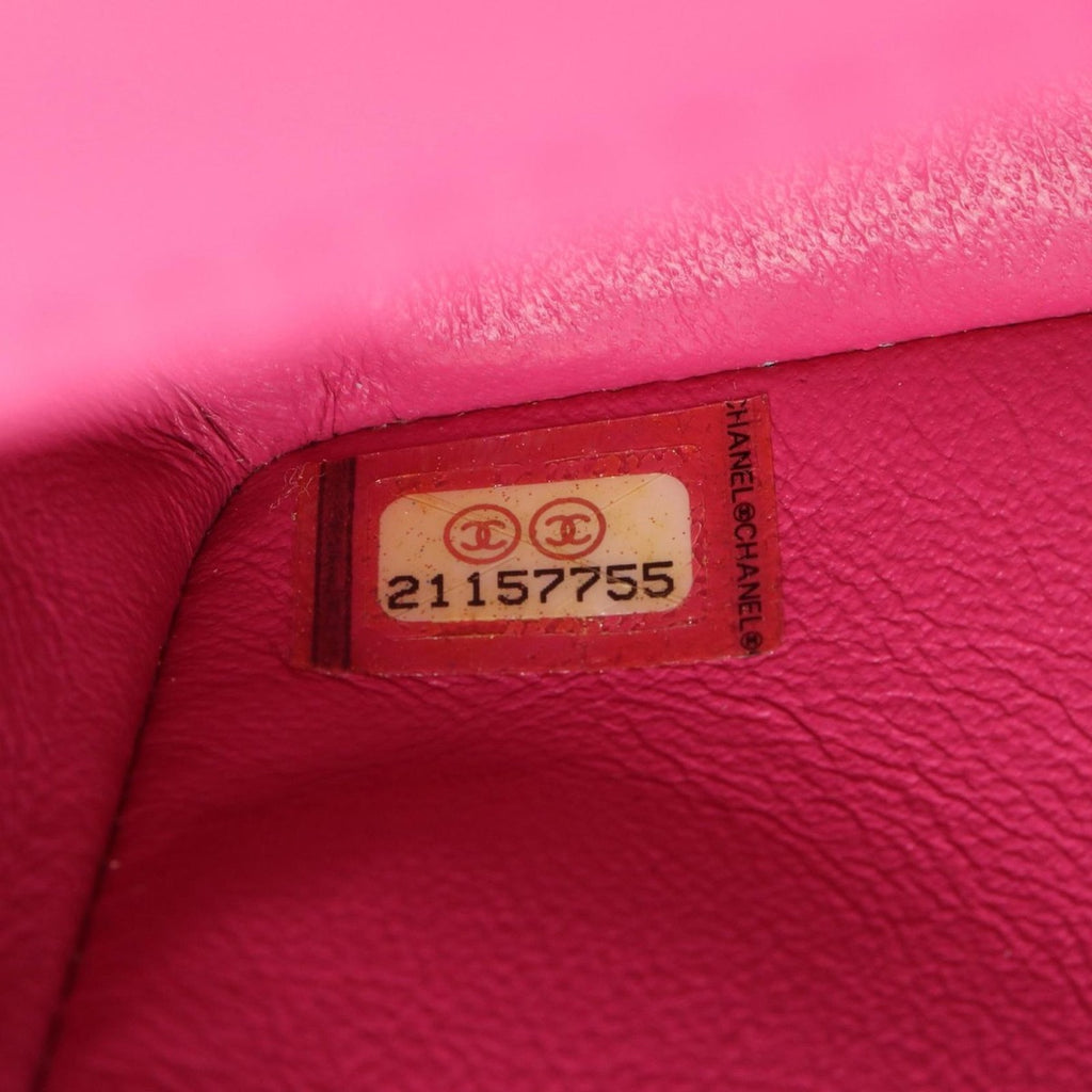 Chanel Shoulder Bag Chevron Stitch Mini 20 Fu Chien Pink Leather Chain — view 5