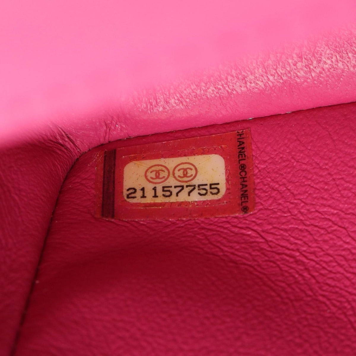 Chanel Shoulder Bag Chevron Stitch Mini 20 Fu Chien Pink Leather Chain — view 5