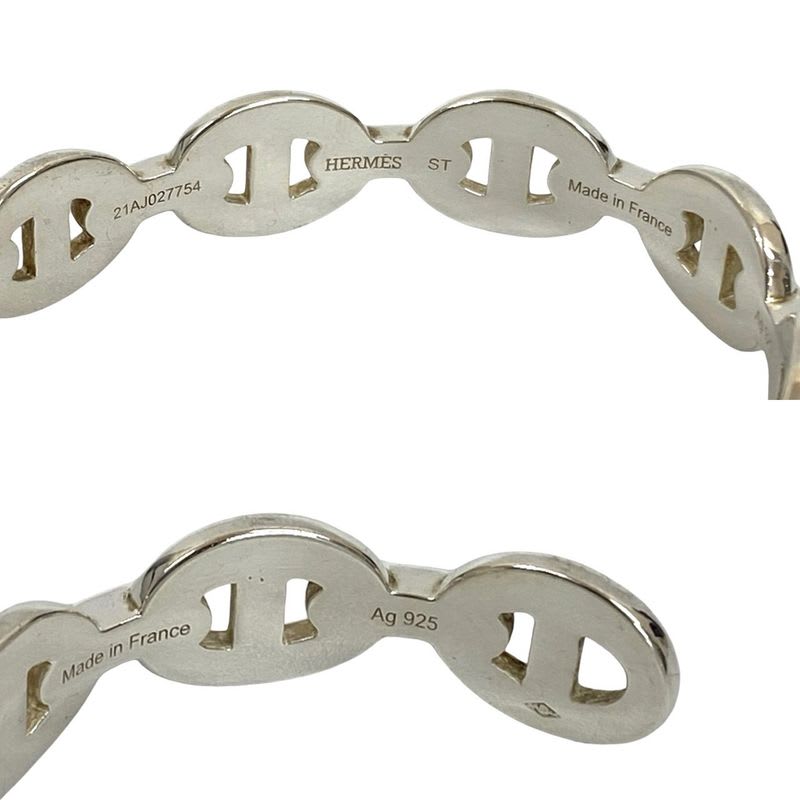 Hermes Chaine D'ancre Bangle Silver 925 Bracelet Accessory 34216 — view 3