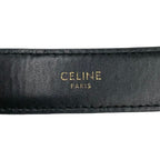 Celine Triomphe Leather Black Belt Gold — view 2