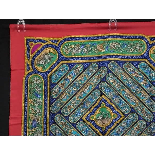 Hermes Scarf Carre 90 Multicolor 100% Silk Qalamdan — view 3
