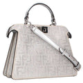 Fendi 8 Bn327 Peekaboo Icy Youth Small 2-Way FF Pattern Crystal Handbag