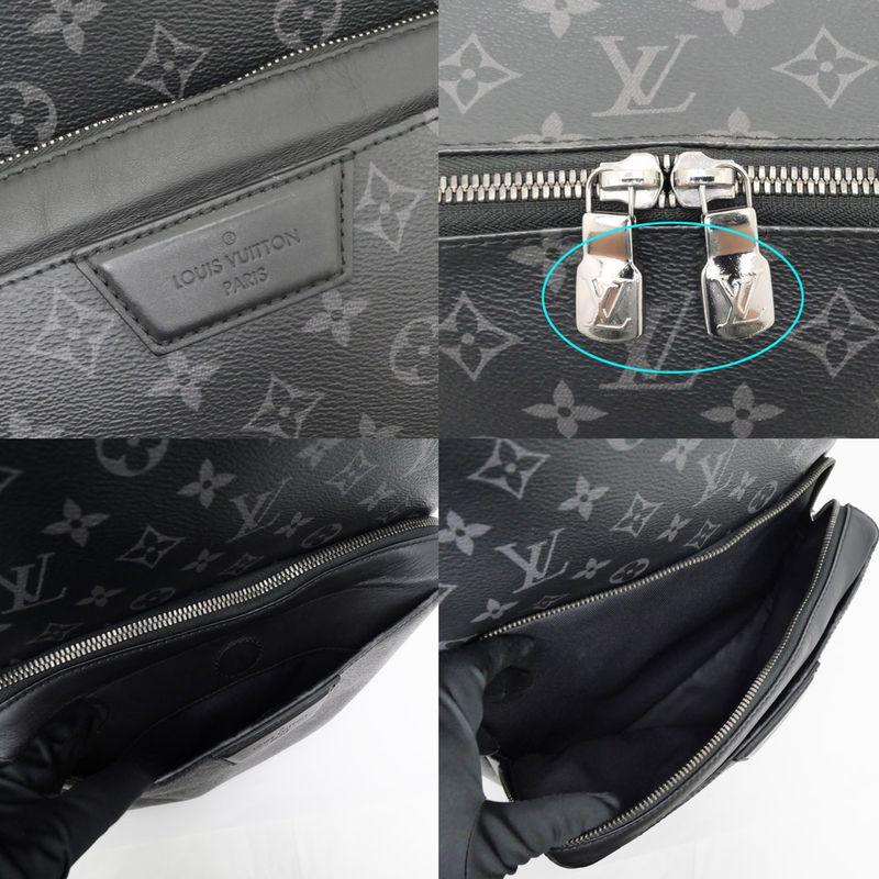 Louis Vuitton Monogram Eclipse Apollo Noir Black Backpack Bag — view 9