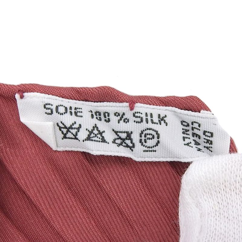 Hermes 90's Vintage Decoupages 100% Silk Pleated Scarf Shawl — view 9