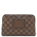Louis Vuitton Waist Bag Brooklyn Damier Canvas Ebene Gold Brown
