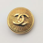 Chanel Earrings CC Logo Gold First Era Vintage