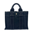 Hermes Deauville PM Canvas Black Tote Silver