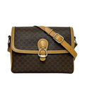 Celine Shoulder Bag Brown Macadam Crossbody Leather