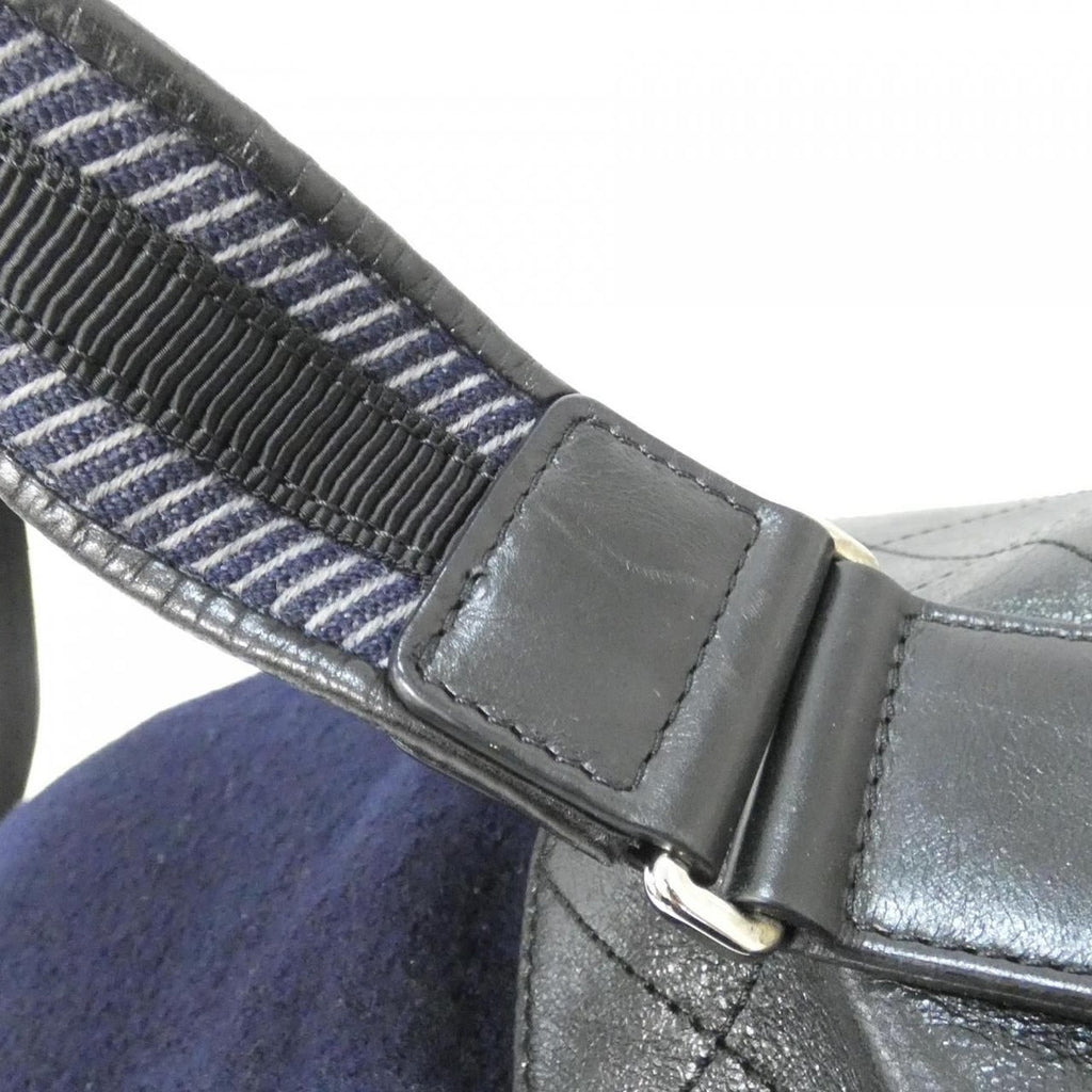 Chanel Shoulder Bag Wool Black — view 7
