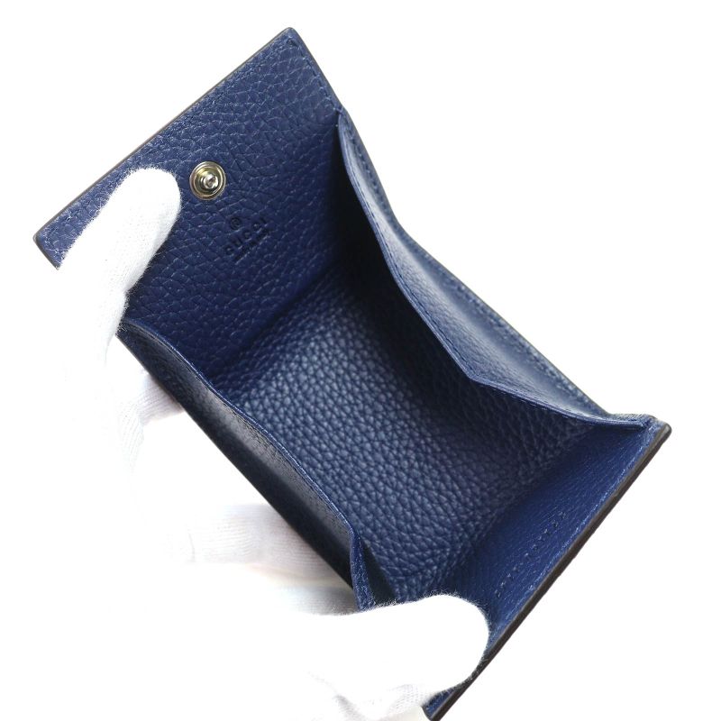 Gucci Logo Hardware Leather Coin Case Purse Compact Wallet Current — view 6