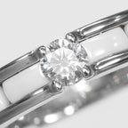 Chanel Ultra Small Gold Diamond Ceramic Ring