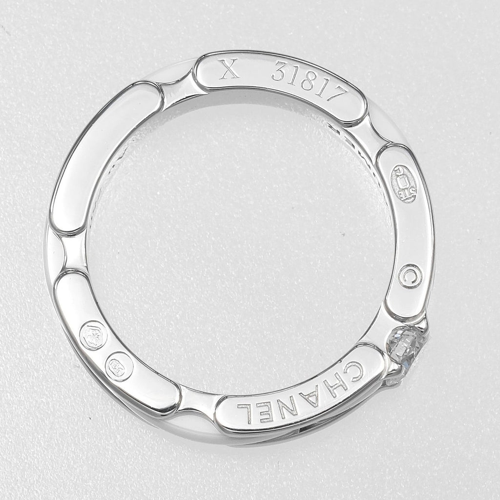 Chanel Ultra Small Gold Diamond Ceramic Ring
