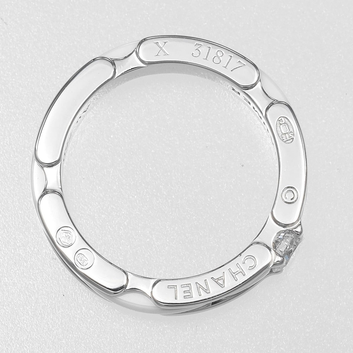 Chanel Ultra Small Gold Diamond Ceramic Ring