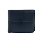 Bottega Veneta Bifold Leather Black Wallet Silver