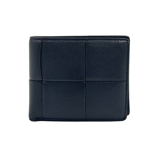 Bottega Veneta Bifold Leather Black Wallet Silver