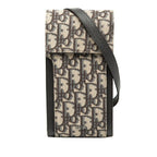 Dior Oblique Shoulder Bag Pochette Beige Navy Black Canvas Leather