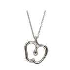 Tiffany & Co Apple Necklace Silver Elsa Peretti Polished 925 Sterling
