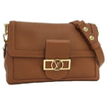 Louis Vuitton Shoulder Bag Dauphine Soft MM Cognac Calf Leather