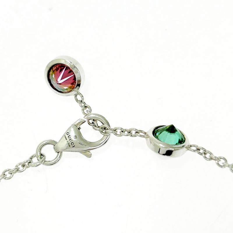 Gucci Silver Colored Stone Blinds for Love Necklace 10.5 g 925 Engraved — view 6
