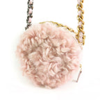 Chanel 19 Fleece Round Pink Gold Silver Fur Leather 2-Way Chain Shoulder Bag — view 2