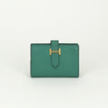 Hermes Bearn Mini Wallet with Coin Purse Bifold Mini Epsom Vertigo Vert Green