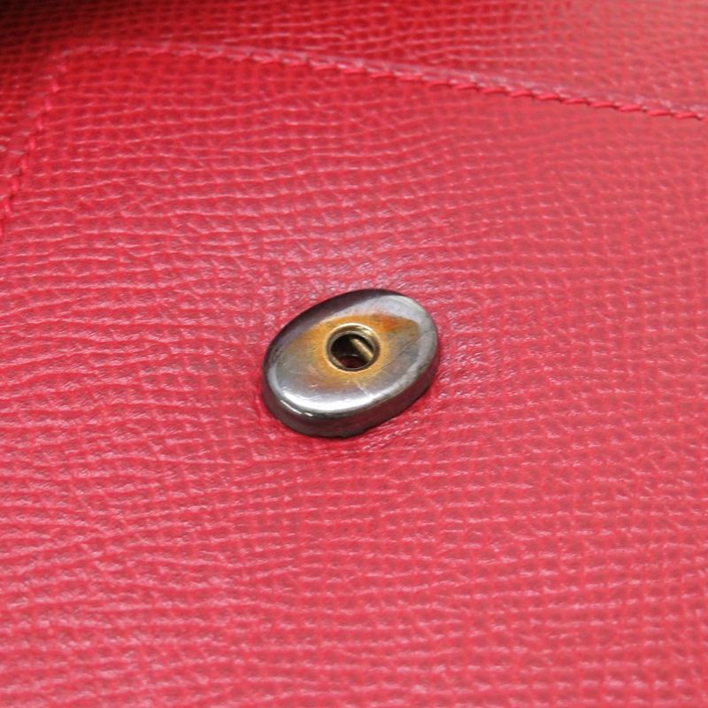 Hermes Courchevel Red Gold Hardware 00 Vintage Clutch Bag 0225 — view 4