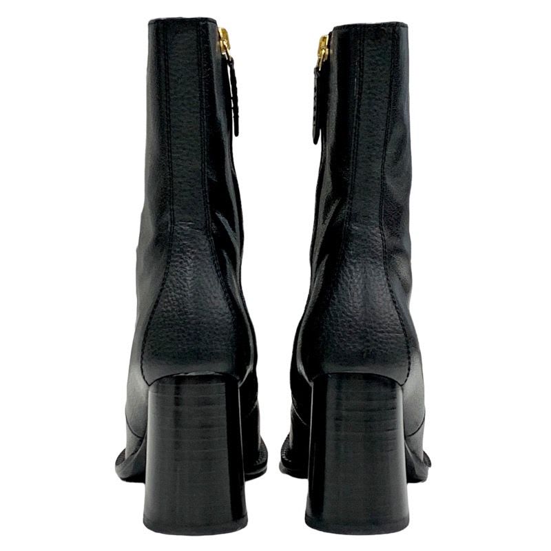 Gucci Boots Short Shoes Chain Belt Leather Black — view 6