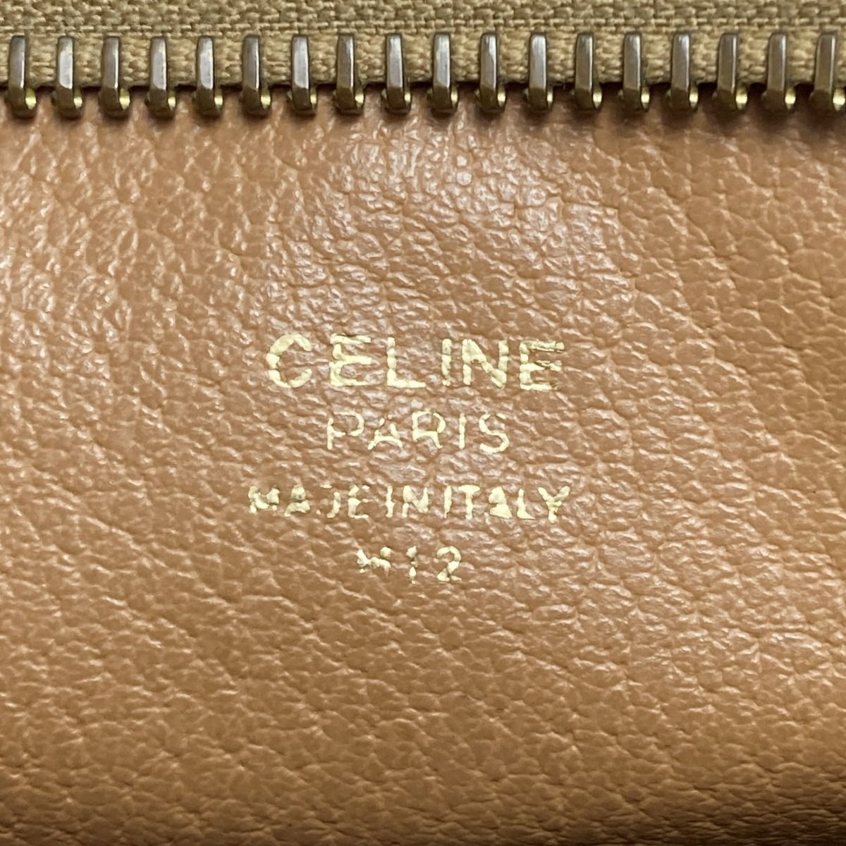Celine Macadam Pattern Clutch Bag Brown Leather Second — view 4