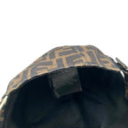 Fendi Hat FF Jacquard Baseball Cap Fxq768 A660 Logo Brown — view 8