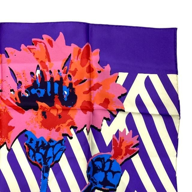 Christian Dior Small Accessories Scarf Large Size D-flower Pop Flower Logo Silk — view 7