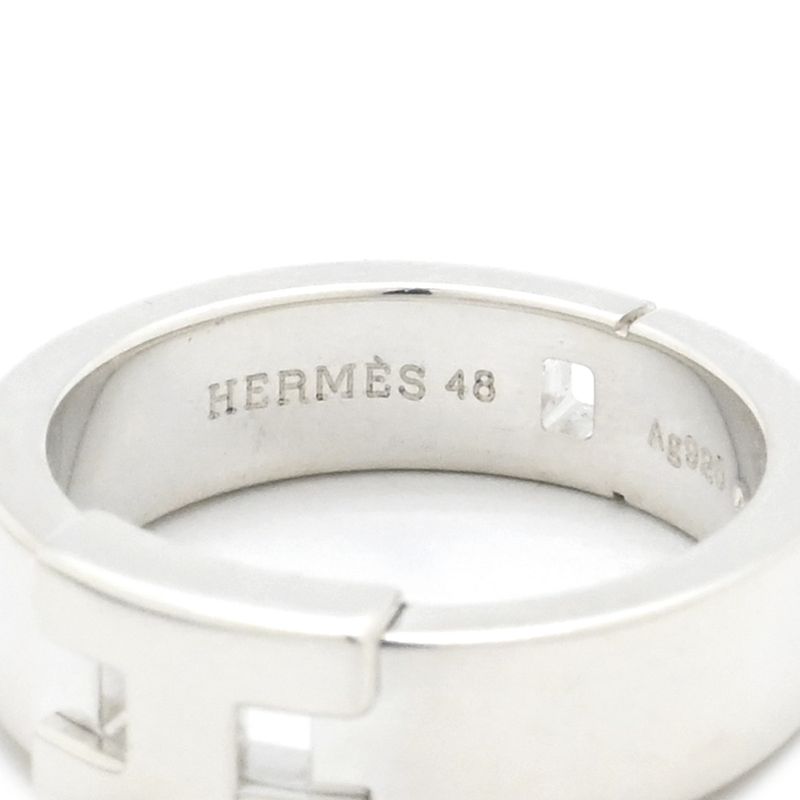 Hermes Ring Hera Cles S Silver 925 48 SV AG H Motif — view 6