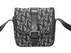 Dior Shoulder Bag Trotter Canvas Leather Black Galliano — view 2