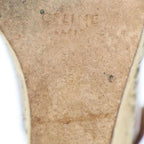 Celine Espadrille Open Toe Leather Wedge Sole Sandals Cspc Brown 35 — view 6