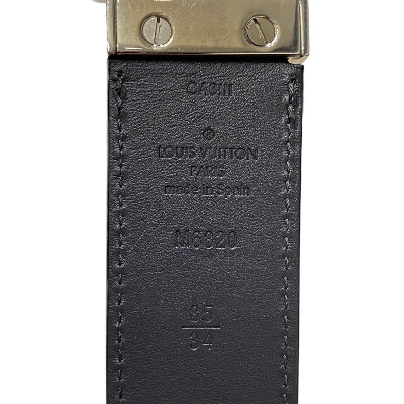 Louis Vuitton M6820 Belt Santure Avventur Leather 85 34 Black Em0334 — view 4
